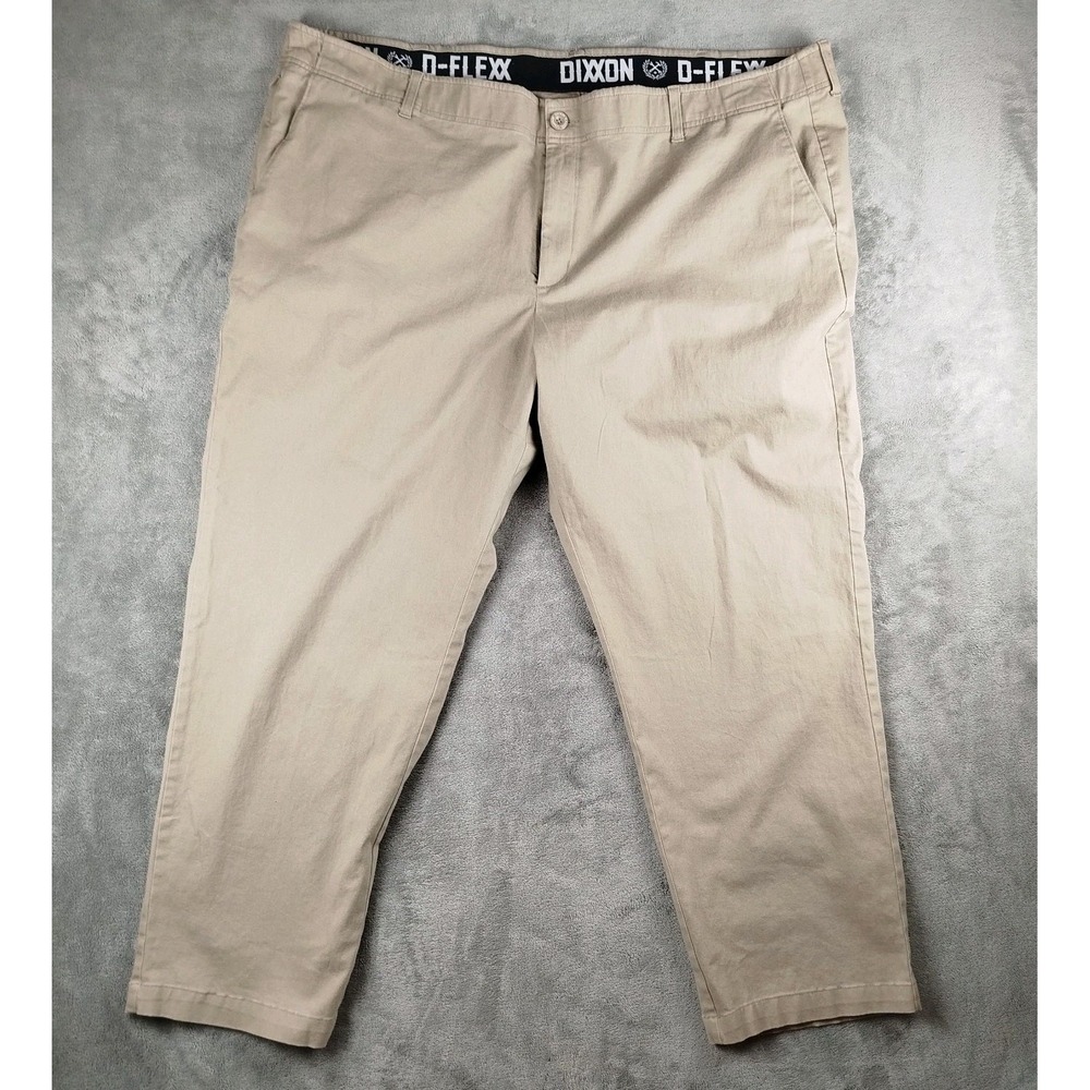 Dixxon D-Flex Chino Pants Mens 48x30 Workwear Khaki Cotton Trousers Tall Capsule